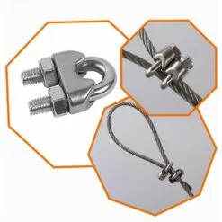 LYCXAMES M5 Serre-câbles Etrier U Boulon Clip De Câble 304 Acier Inoxydable Selle De Pince De Câble Câble Métallique Clips Pour Etendoir Linge Exterieur20PCS -Treuil, cric, palan et accessoires Soldes Boutique 64083463 3