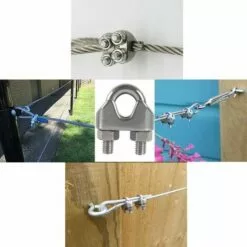 LYCXAMES M5 Serre-câbles Etrier U Boulon Clip De Câble 304 Acier Inoxydable Selle De Pince De Câble Câble Métallique Clips Pour Etendoir Linge Exterieur20PCS -Treuil, cric, palan et accessoires Soldes Boutique 64083463 4