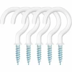 GALOZZOIT Lot De 50 Crochets à Vis Multi-usages 1-1/4" Avec œillets Anti-rouille, Haute Résistance à La Traction, Crochet Pour Suspendre Ornements, Clés, Lumières De Jardin, Etc