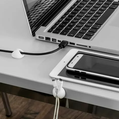 NAXUNNN Lot De 6 Clips Câble Durable, Range-câbles Et Serre-câbles, Self-adhésif, Organiseur Et Rangement De Bureau 4 NAXUNNN Lot De 6 Clips Câble Durable, Range-câbles Et Serre-câbles, Self-adhésif, Organiseur Et Rangement De Bureau – Image 4