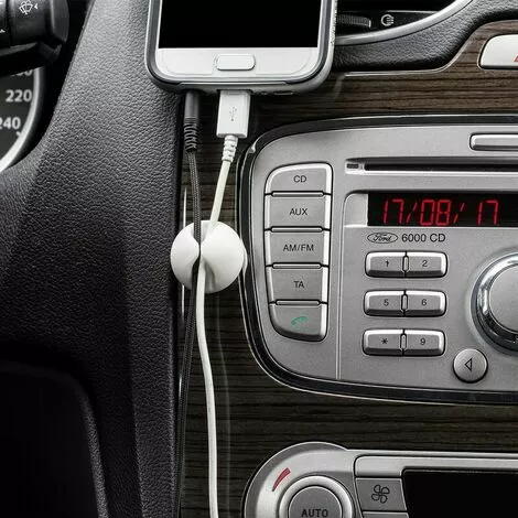 NAXUNNN Lot De 6 Clips Câble Durable, Range-câbles Et Serre-câbles, Self-adhésif, Organiseur Et Rangement De Bureau 5 NAXUNNN Lot De 6 Clips Câble Durable, Range-câbles Et Serre-câbles, Self-adhésif, Organiseur Et Rangement De Bureau – Image 5