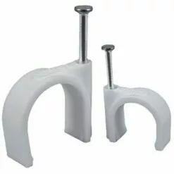 NAXUNNN Lot De 300 Clips Muraux En Acier Pour Câbles - Différentes Spécifications - Solides - Durables - Blancs - Rondes - 400 De 6 Mm - Gestion Des Câbles