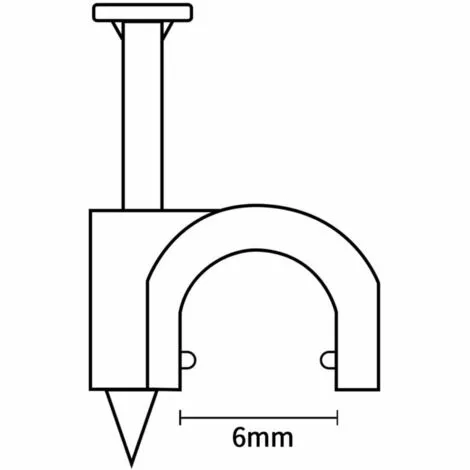 NAXUNNN Lot De 300 Clips Muraux En Acier Pour Câbles - Différentes Spécifications - Solides - Durables - Blancs - Rondes - 400 De 6 Mm - Gestion Des Câbles 2 NAXUNNN Lot De 300 Clips Muraux En Acier Pour Câbles - Différentes Spécifications - Solides - Durables - Blancs - Rondes - 400 De 6 Mm - Gestion Des Câbles – Image 2