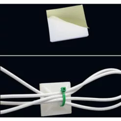 ARC-EN-CIéL 100 Pièces Embases Adhesive Pour Attache De Cable, 20mm X 20 Mm, Noir, Serre-Câbles Auto Adhésif, Support De Serre Câble Plastique, Embase Pour Collier De Serrage,-Arcenciél -Treuil, cric, palan et accessoires Soldes Boutique 64126649 4