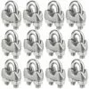 CARILLONSàVENT Attaches Pour Câbles Métalliques M3, Serre-câbles étrie, U Boulon Clip De Câble En Acier Inoxydable De 3mm De Diamètre, Lot De 12 Carivent