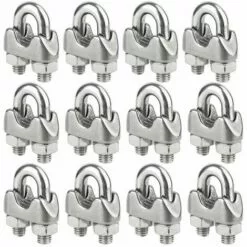 CARILLONSàVENT Attaches Pour Câbles Métalliques M3, Serre-câbles étrie, U Boulon Clip De Câble En Acier Inoxydable De 3mm De Diamètre, Lot De 12 Carivent