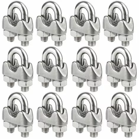 CARILLONSàVENT Attaches Pour Câbles Métalliques M3, Serre-câbles étrie, U Boulon Clip De Câble En Acier Inoxydable De 3mm De Diamètre, Lot De 12 Carivent 1 CARILLONSàVENT Attaches Pour Câbles Métalliques M3, Serre-câbles étrie, U Boulon Clip De Câble En Acier Inoxydable De 3mm De Diamètre, Lot De 12 Carivent