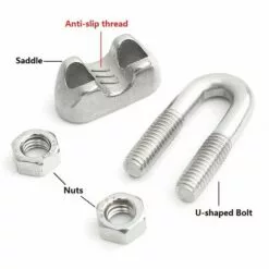 CARILLONSàVENT Attaches Pour Câbles Métalliques M3, Serre-câbles étrie, U Boulon Clip De Câble En Acier Inoxydable De 3mm De Diamètre, Lot De 12 Carivent 8 CARILLONSàVENT Attaches Pour Câbles Métalliques M3, Serre-câbles étrie, U Boulon Clip De Câble En Acier Inoxydable De 3mm De Diamètre, Lot De 12 Carivent -Treuil, cric, palan et accessoires Soldes Boutique 64140977 4