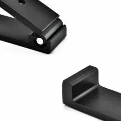 CARILLONSàVENT Lot De 2 Crochets Muraux Pliables En Aluminium Pour Casque Audio, Crochets Invisibles Pour Vêtements, Cuisine, Salle De Bain, Bureau, Salon, Armoire (Noir) Carivent -Treuil, cric, palan et accessoires Soldes Boutique 64142204 5