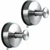 MEZHENG Crochet Ventouse -pack De 2 Crochet Porte Serviette à Ventouse Accroche Torchon En Inox Barre Crochet Cuisine Ventouse Pour Cuisine Et Salle De Bain, Douche, Manteaux Etc