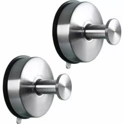 MEZHENG Crochet Ventouse -pack De 2 Crochet Porte Serviette à Ventouse Accroche Torchon En Inox Barre Crochet Cuisine Ventouse Pour Cuisine Et Salle De Bain, Douche, Manteaux Etc