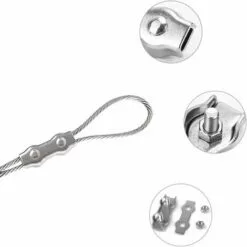 SLI-RES Serre-Câbles Duplex, 10 Pièces 304 Pinces De Câble En Acier Inoxydable M3, Double Bornes Pour Câble En Métal, Câble De Poignées Pour Des Lignes à Linge Fixes Intérieures Et Extérieures 3.4*1.5cm Argent,Lilaris 7 SLI-RES Serre-Câbles Duplex, 10 Pièces 304 Pinces De Câble En Acier Inoxydable M3, Double Bornes Pour Câble En Métal, Câble De Poignées Pour Des Lignes à Linge Fixes Intérieures Et Extérieures 3.4*1.5cm Argent,Lilaris -Treuil, cric, palan et accessoires Soldes Boutique 64177126 3