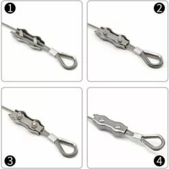 SLI-RES Serre-Câbles Duplex, 10 Pièces 304 Pinces De Câble En Acier Inoxydable M3, Double Bornes Pour Câble En Métal, Câble De Poignées Pour Des Lignes à Linge Fixes Intérieures Et Extérieures 3.4*1.5cm Argent,Lilaris 8 SLI-RES Serre-Câbles Duplex, 10 Pièces 304 Pinces De Câble En Acier Inoxydable M3, Double Bornes Pour Câble En Métal, Câble De Poignées Pour Des Lignes à Linge Fixes Intérieures Et Extérieures 3.4*1.5cm Argent,Lilaris -Treuil, cric, palan et accessoires Soldes Boutique 64177126 4