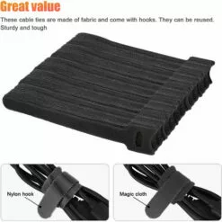SLI-RES Attache Cable, Sangles Sangles Câble, Réutilisables Serre Cable, Organisateur Rangement Cable, Pour Attacher Les Câbles, Gaines, Fils PC, Fils Électriques Etc 12*145mm (Noir) 100 Pcs,Lilaris 7 SLI-RES Attache Cable, Sangles Sangles Câble, Réutilisables Serre Cable, Organisateur Rangement Cable, Pour Attacher Les Câbles, Gaines, Fils PC, Fils Électriques Etc 12*145mm (Noir) 100 Pcs,Lilaris -Treuil, cric, palan et accessoires Soldes Boutique 64177141 3