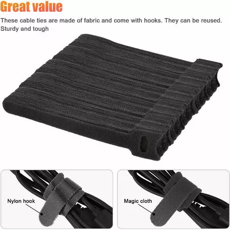 SLI-RES Attache Cable, Sangles Sangles Câble, Réutilisables Serre Cable, Organisateur Rangement Cable, Pour Attacher Les Câbles, Gaines, Fils PC, Fils Électriques Etc 12*145mm (Noir) 100 Pcs,Lilaris 3 SLI-RES Attache Cable, Sangles Sangles Câble, Réutilisables Serre Cable, Organisateur Rangement Cable, Pour Attacher Les Câbles, Gaines, Fils PC, Fils Électriques Etc 12*145mm (Noir) 100 Pcs,Lilaris – Image 3