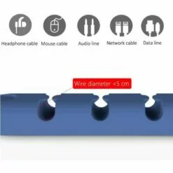 PESCE 4 Pièces Support De Câble, Pinces De Câble Gestion De Câbles Polyvalente Ensemble D'organisateur De Câbles Pour Bureau Pour Fils De Chargeur/Ordinateur/Souris/Écouteur/Téléphone -Treuil, cric, palan et accessoires Soldes Boutique 64344343 3