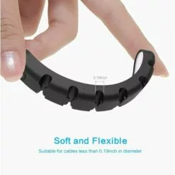 PESCE Clips Câble Cordon Organisateur Bureau, 2 Pièces (6 Fentes) Support Attache-Câble Gestion, Adhésif En Silicone Rangement Cordon Pour Fils De Chargeur/Ordinateur/Souris/Écouteur/Téléphone Etc. -Treuil, cric, palan et accessoires Soldes Boutique 64380921 3
