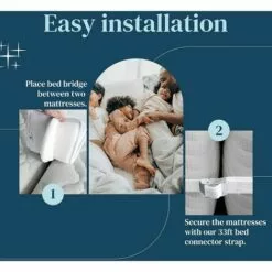 HEGUYEY Pont De Lit De 20 Cm - Connecteur De Matelas Pour Faire Des Lits Jumeaux Dans King - Cale Matelas Avec Sangle Matela Pour Les Invités Séjour 5 HEGUYEY Pont De Lit De 20 Cm - Connecteur De Matelas Pour Faire Des Lits Jumeaux Dans King - Cale Matelas Avec Sangle Matela Pour Les Invités Séjour -Treuil, cric, palan et accessoires Soldes Boutique 64448011 3