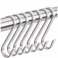 MONLY Crochet En S 10 Crochets En Acier Inoxydable En Forme De S, Crochets Pour Outils De Suspension, Utilisés Dans La Cuisine, La Salle De Bain, Le Jardin