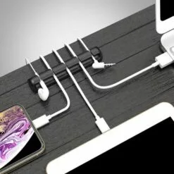 LTS FAFA Gestionnaire De Câbles Silicone USB Câble Enrouleur Flexible Gestion Des Câbles Clip Support De Câble Pour Souris Casque Nouveau -Treuil, cric, palan et accessoires Soldes Boutique 64632125 5