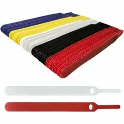 SINCèREETALI 80PCS Attache Cable Réutilisable Serre Cable En Nylon, Reglable Sangles Câbles à Crochet Et Boucle Pour Cordes Et Gestion Des Câbles Attaches De Câble(couleurs Assorties)