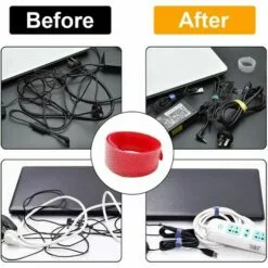 SINCèREETALI 80PCS Attache Cable Réutilisable Serre Cable En Nylon, Reglable Sangles Câbles à Crochet Et Boucle Pour Cordes Et Gestion Des Câbles Attaches De Câble(couleurs Assorties) -Treuil, cric, palan et accessoires Soldes Boutique 65310153 3