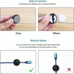 CESIèCLEFOU Clips Câble, Rangements De Câbles Et Serre-câbles, Maintient Et Cache-câbles Pour Fils Electriques, Câbles De Charge, Chargeurs De Téléphones Cellulaires, Câbles Audio(15pcs)Lefou 7 CESIèCLEFOU Clips Câble, Rangements De Câbles Et Serre-câbles, Maintient Et Cache-câbles Pour Fils Electriques, Câbles De Charge, Chargeurs De Téléphones Cellulaires, Câbles Audio(15pcs)Lefou -Treuil, cric, palan et accessoires Soldes Boutique 65597841 3