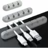 DONTODENT Clips De Câble, 3 Paquets Organisateur De Gestion De Cordon Gris