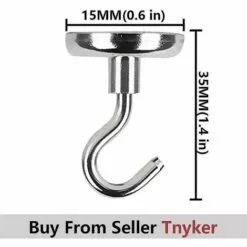 DONTODENT Crochets Magnétiques, Aimant Extra Fort Avec Crochet Pour Réfrigérateur, 12pcs_happyshop -Treuil, cric, palan et accessoires Soldes Boutique 65678842 2