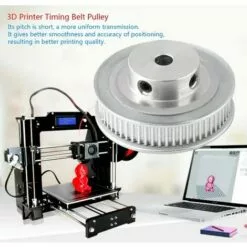 MONLY Poulies De Courroie De Distribution En Aluminium GT2 60 Dents - Par - Alésage De 5 Mm - Pour Imprimante 3D -Treuil, cric, palan et accessoires Soldes Boutique 65757480 4
