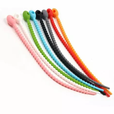 MONLY Attaches De Câble En Silicone 24 Pièces Attaches De Sac En Silicone Coloré Coloré Multi-Usages Silicone Ties Serre-Câbles En Silicone Cravates Torsadées En Silicone Colorées Attaches De Câble 5 MONLY Attaches De Câble En Silicone 24 Pièces Attaches De Sac En Silicone Coloré Coloré Multi-Usages Silicone Ties Serre-Câbles En Silicone Cravates Torsadées En Silicone Colorées Attaches De Câble – Image 5