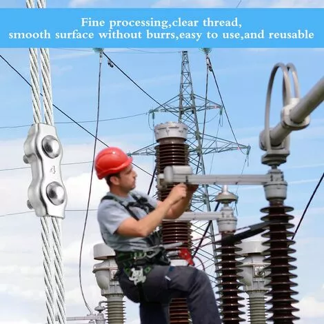 YEURIé M4 Duplex Clips Serre-Câbles, 10 Pièces Pinces De Câble Métallique Duplex En Acier Inoxydable 304, Câble à Pince 4mm Pour Cordes à Linge En Câble Métallique 3 YEURIé M4 Duplex Clips Serre-Câbles, 10 Pièces Pinces De Câble Métallique Duplex En Acier Inoxydable 304, Câble à Pince 4mm Pour Cordes à Linge En Câble Métallique â Image 3