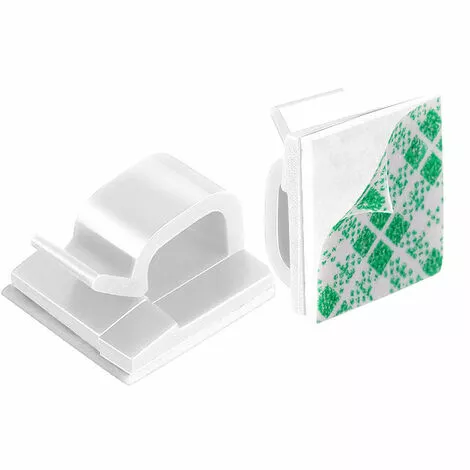 YEURIé Lot De 10 Clips De Câble Adhésifs Pour Voiture, Bureau Et Maison Blanc 1 YEURIé Lot De 10 Clips De Câble Adhésifs Pour Voiture, Bureau Et Maison Blanc