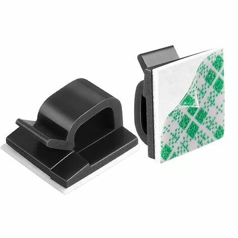 YEURIé Lot De 10 Clips De Câble Adhésifs Pour Voiture, Bureau Et Maison Blanc 2 YEURIé Lot De 10 Clips De Câble Adhésifs Pour Voiture, Bureau Et Maison Blanc – Image 2