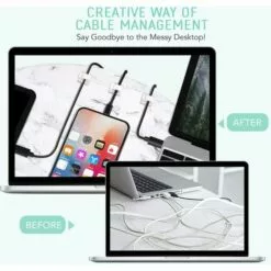 YEURIé Lot De 10 Clips De Câble Adhésifs Pour Voiture, Bureau Et Maison Blanc 8 YEURIé Lot De 10 Clips De Câble Adhésifs Pour Voiture, Bureau Et Maison Blanc -Treuil, cric, palan et accessoires Soldes Boutique 65846057 4