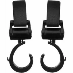 Fei Yu 2PCS Accroche Poussette Sacs Crochet Pour Poussettes Accessoire Clip Poussette Universel (Paquet De 2)