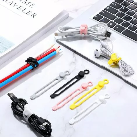 YEURIé 30 Attaches De Câble En Silicone Serre-Câbles Réutilisables Stockage De Câble Réglable Organisateur De Fils De Charge Polyvalent 5 YEURIé 30 Attaches De Câble En Silicone Serre-Câbles Réutilisables Stockage De Câble Réglable Organisateur De Fils De Charge Polyvalent – Image 5