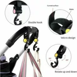 MèREÉTERNEL Crochets Poussette, 4 Pack Crochet Landau, Universel Crochet De Poussette, Pour Accrocher Les Sacs à Provisions Sac à Mains Sac A Langer Ternel -Treuil, cric, palan et accessoires Soldes Boutique 66174269 2