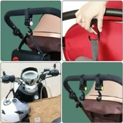 MèREÉTERNEL Crochets Poussette, 4 Pack Crochet Landau, Universel Crochet De Poussette, Pour Accrocher Les Sacs à Provisions Sac à Mains Sac A Langer Ternel -Treuil, cric, palan et accessoires Soldes Boutique 66174269 5