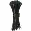 DONTODENT Attaches De Câble, 250 Pcs Attaches En Nylon Autobloquantes (200 Mm X 5,5 Mm) Attaches En Nylon écologiques En Plastique Attaches De Câble, Noir