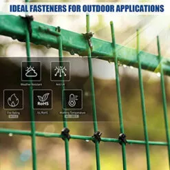 PESCE Attaches à Glissière De Câble 1000 Pièces Attaches à Glissière En Nylon Industriel Attaches De Fil Autobloquantes Pour Bureau à Domicile Garage Polyvalent Noir -Treuil, cric, palan et accessoires Soldes Boutique 66263807 4