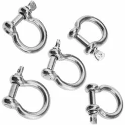 JOGAKU ® 5pcs 5mm Acier INOX Grade Dee Bow Manille Boucle Bateau Marine Marine Ombre Voil