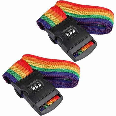 HABIENTôT Sangle De Bagage Réglable Avec Boucle Sangle De Valise Ceintures De Voyage Sangle Valise Avec Verrouillage De Code Réglable Convient Aux Bagages De 20 à 32 Pouces —Oi-FRIS (2 Pcs) 1 HABIENTôT Sangle De Bagage Réglable Avec Boucle Sangle De Valise Ceintures De Voyage Sangle Valise Avec Verrouillage De Code Réglable Convient Aux Bagages De 20 à 32 Pouces —Oi-FRIS (2 Pcs)