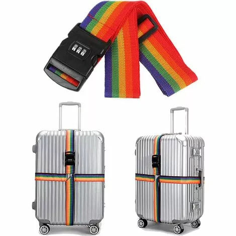 HABIENTôT Sangle De Bagage Réglable Avec Boucle Sangle De Valise Ceintures De Voyage Sangle Valise Avec Verrouillage De Code Réglable Convient Aux Bagages De 20 à 32 Pouces —Oi-FRIS (2 Pcs) 4 HABIENTôT Sangle De Bagage Réglable Avec Boucle Sangle De Valise Ceintures De Voyage Sangle Valise Avec Verrouillage De Code Réglable Convient Aux Bagages De 20 à 32 Pouces —Oi-FRIS (2 Pcs) – Image 4