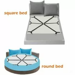BF 1pc 12 Clip Sheet Clip 6 Side Sheet Holder Avec Sangles Réglables Pour Tous Les Matelas Ronds Et Carrés (noir) -Treuil, cric, palan et accessoires Soldes Boutique 66353355 5