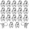 15 Pièces Serre Cable Acier,Serre Cable Inox 304 U Boulon Clip De Câble Métalliques,Pour Câble Métallique En Acier De M3 Mm/M4 Mm/M5 Mm,Corde (Trois Tailles)——Adélala