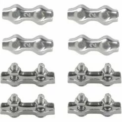HABIENTôT M2 Duplex Clips Serre-câbles En Acier Inoxydable 304 Pinces Duplex Pour Filin Pour Cordes à Linge En Câble Métallique Voiles De Soleil Suspendues Patio Fixe 8pièces Oi-FRIS