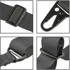 BF Fusil Avec Ajusteur De Longueur Sangle Traditionnelle Avec Crochet En Métal Longe De Sangle Tactique Diagonale Extérieure Noir -Treuil, cric, palan et accessoires Soldes Boutique 66437486 4