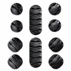 HABIENTôT Lot De 10 Clips De Câble - Organiseur De Câble Polyvalent - Guide-câble Polyvalent - Fixation De Câble - Gestion Des Câbles De Bureau, Câble D&apos;alimentation, Clip De Câble Pour Chargeurs Oi-FRIS