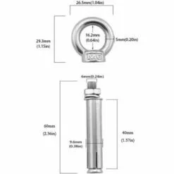 FLETéçA Boulons à Expansion M6 X 60mm Manchon En Acier Boulon à œil 304 Inoxydable Expansion Du Béton Ancrage Vis à Oeil Chevilles Boulons 5-Pack -Treuil, cric, palan et accessoires Soldes Boutique 66962172 5